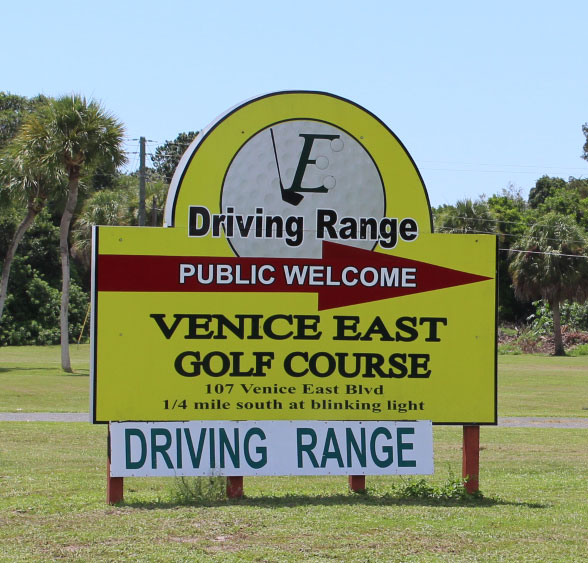 Driving Range sign